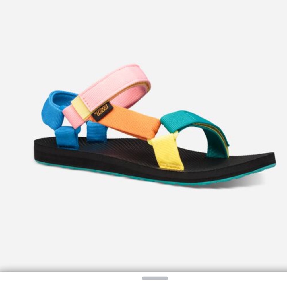 Womens Teva multi color block 90s sandal